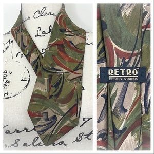 😎Very unique Retro Camo Mens silk tie😎